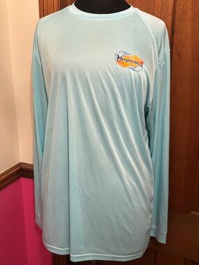 Margaritaville Light Blue Long Sleeve Tee size L
